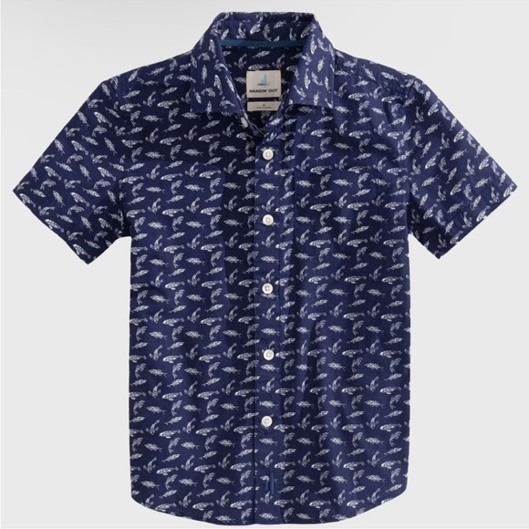 Johnnie-O Blue Tottenham Hangin’ Out Button Up Shirt XL - Picture 9 of 9